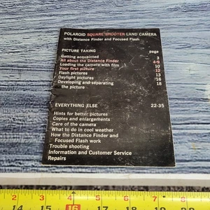 Folleto de instrucciones de cámara Polaroid Square Shooter vintage - Imagen 1 de 5