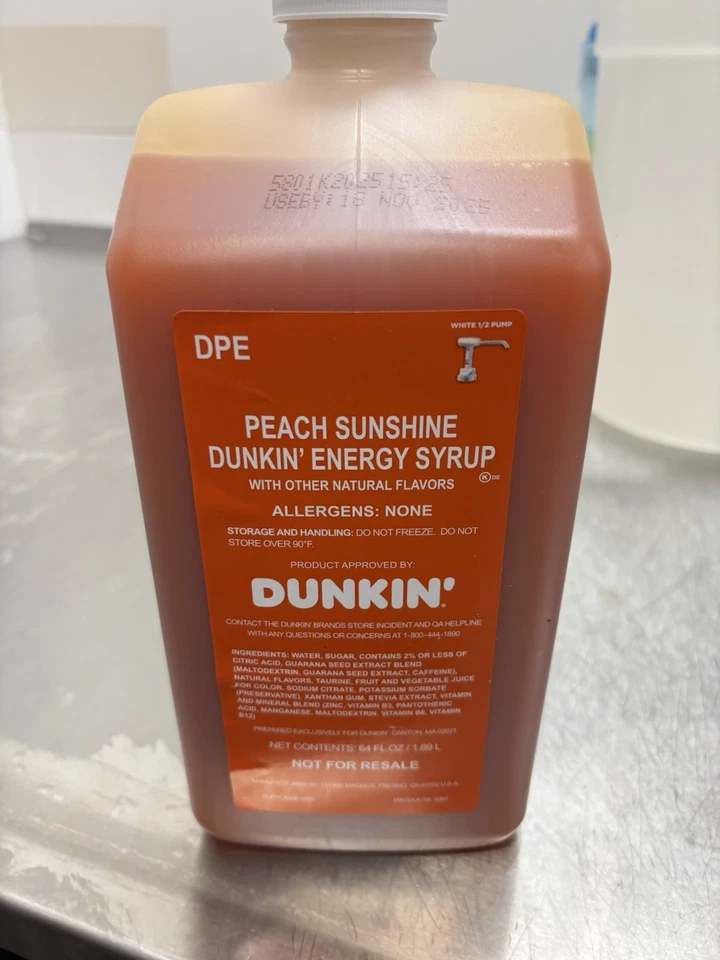 Dunkn Peach Sunshine Syrup - Image 1 of 1