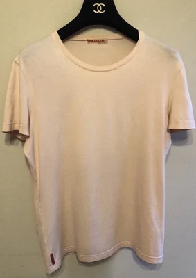 CAMISETA PRADA SPORT ROSA ALGODÓN MANGA CORTA CREMALLERA BOLSILLO TALLA L HECHA EN ITALIA Foto 1 de 4