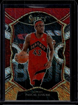 2020-21 Panini Select Red White Orange Shimmer #46 Pascal Siakam Toronto Raptors - Image 1 of 2