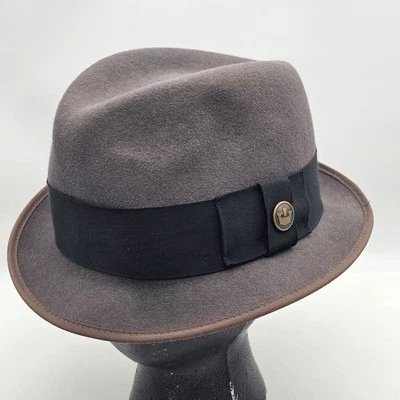 Sombrero Fedora De Colección Goorin Bros Gris 100% Fieltro Lana WPL 5923 Talla Mediana Hecho en EE. UU. Foto 1 de 4