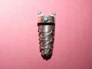 NAVAJO BABY CRADLEBOARD PAPOOSE OLD PAWN FRED HARVEY ERA SILVER TURQUOISE - Picture 1 of 4