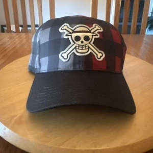 One Piece Plaid Baseball Strapback Hat Cap Atsuko - Picture 1 of 2