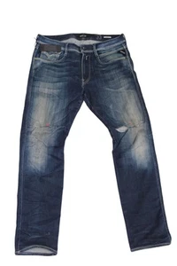 Replay Anbass Herren Hyperflex Jeans - M914 - blau - Stretch W33 / L32 - Bild 1 von 8