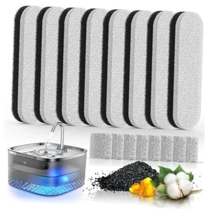 8 Pack Cat Water Fountain Filter Replacement, Pet Dispenser 8 Filter & 8 Sponge - Picture 1 of 7