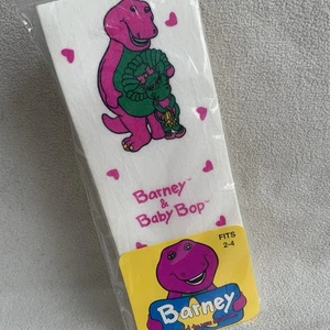 Vintage Barney Baby Bop Tights Size 2-4 New Sealed - Picture 1 of 7