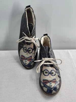 Botines Goby para mujer "Fancy Cat" de cuero sintético multicolor - talla EE. UU. 8,5/9 Foto 1 de 4