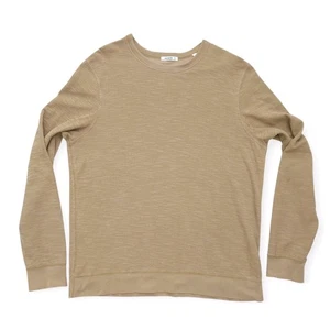 Buck Mason Double Face Thermal Sweatshirt Mens L Crew Long Sleeve Cotton Blend - Picture 1 of 11