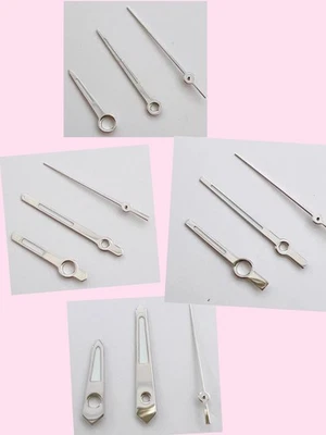 1 комплект простых светящихся стрелок для часов серебристые полированные для NH35 NH36 - Изображение 1 из 4