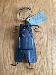 Kathryn Arnett Rustic Recycled Handmade Tin And Wire Figure With Heart NWT 11.5” - Picture 1 of 5