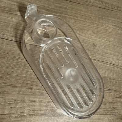 Seifenschale Duschstange Seifenhalter oval Transparent 17x7,5x2cm   -  26 mm - Bild 1 von 4
