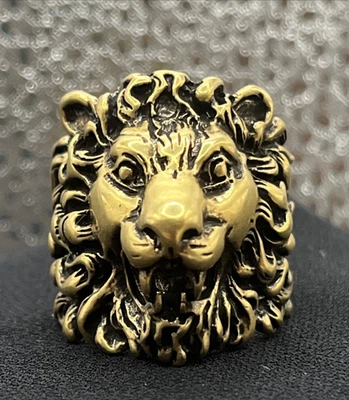 Has a Tag Gucci Lion Head Ring In Gold Sz 23 IT 10.5 US  - No Org Box or Bag - Image 1 of 4