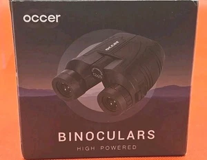 Occer 12x25 Compact Low Light Vision Binoculars Black New High Power Travel Bird - Picture 1 of 13