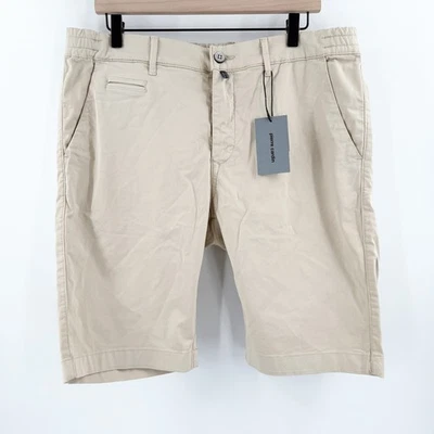PIERRE CARDIN Lyon Bermuda Shorts Size 36 Men's Modern Fit Khaki Cotton Stretch Foto 1 de 4