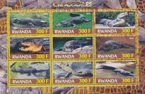 Ruanda 2012 MNH SS, cocodrilos, reptiles - Imagen 1 de 1