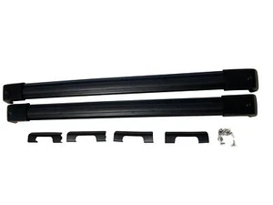 Barras cruzadas para adaptarse a Nissan X-Trail Rogue 2008 - 2013 4x4 superior aluminio - negro - Imagen 1 de 7