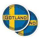 2x Vinyl Stickers Gotland Sweden Flag #60946