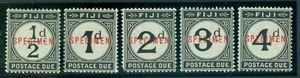 SG D6s-10s Fiji 1⁄2d-4d franqueo debido conjunto, muestra sobreimpresa. Montaje fino... - Imagen 1 de 1
