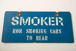 Smoker Vehicle Sign (N5R) Fiber Board (JSF6) Rental Car Cars To Rear Blue White - Picture 1 of 10