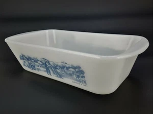 Vintage Currier And Ives Glasbake Ovenware Loaf Pan J-522  10⅛"  USA - Picture 1 of 8