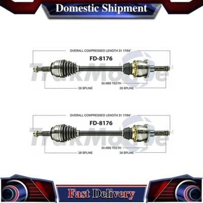 2X Rear Left Right Pair CV Axle Drive Shaft Joint Assembly For 1999 Ford Mustang - Image 1 of 2