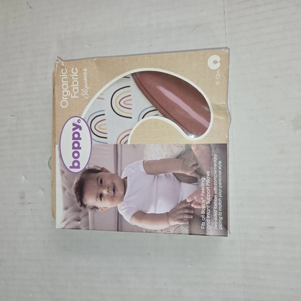 Boppy Nursing feeding Organic Cotton Support Pillow Slip COVER spice rainbow