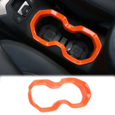 Car Interior Water Cup Holder Cover Trim Orange For Jeep Renegade 2016-2021 - Imagem 1 de 4