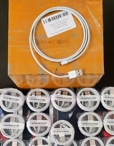 50pcs Original FOXCONN OEM 1M USB Fast charging Data Cable for iPhone 11 8 7 XR - Picture 1 of 12
