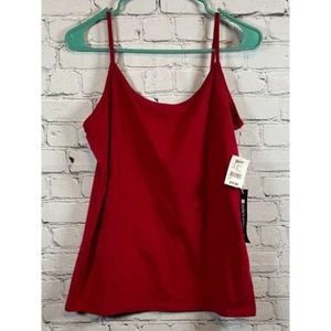 Architec Red Basic Camisole Tank Top Cotton Sleeveless Casual Summer Top XL - Picture 1 of 4