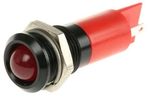1 x Prominent ROTE LED-Blinker 12VDC, 14 mm Panelmontage, 10 mm LED-Fläche  - Bild 1 von 1