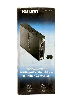TRENDnet TFC-110MST 100Base-TX to 100Base-FX Multi Mode ST Fiber Converter - Image 1 of 4