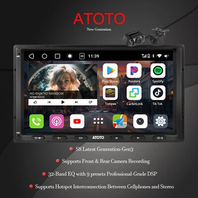 ATOTO S8 Gen3 7" Car Stereo Apple Carplay Android Double 2 DIN Radio Bluetooth