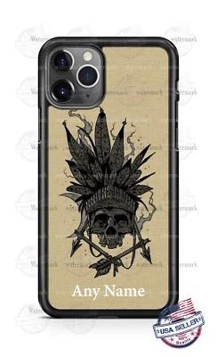 Capa telefone personalizada cabeça de índio caveira ponta de flecha para iPhone Samsung Google - Imagem 1 de 4