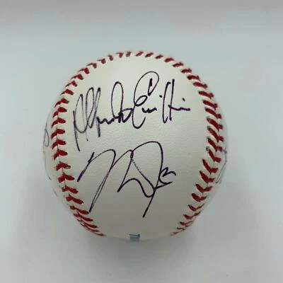 Mike Trout & Albert Pujols 2014 Los Angeles Angels Team Signed MLB Baseball JSA - Image 1 of 4