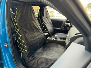 For Hyundai Tucson 2005-ON Car Front Seat Covers Durable Black Heavy Canvas 2PCS - Picture 1 of 13