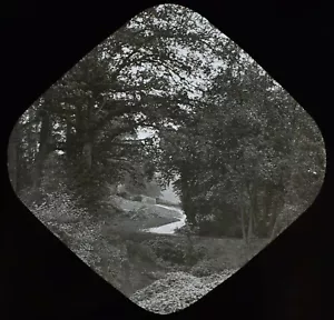 ANTIGUA Linterna Mágica Diapositiva HURST MADERA TUNBRIDGE POZOS C1890 FOTO VICTORIANA - Imagen 1 de 2