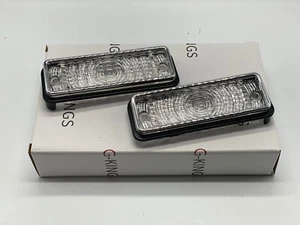 1969 Chevelle SS Parking Turn Light Lamp Lenses W/Tirm Clear Pair - Picture 1 of 3