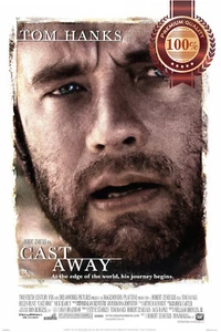 CAST AWAY TOM HANKS 2000 00s OFFICIAL FILM MOVIE CINEMA PRINT PREMIUM POSTER - Picture 1 of 6