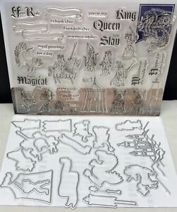 Hero Arts Monthly Kit MMH FAIRY TALE Castle Dragon Aug 2019 Rubber Stamps Dies