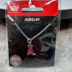 Los Angeles Angels Necklace 18" Silver Metal Chain Pendant MLB Official Merch - Picture 1 of 3