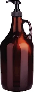 Botella dispensadora de bomba de vidrio de medio galón, jarra grande con bomba para jabón de lavandería... - Imagen 1 de 7