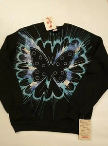 Jerzees Womens L Splash Art Collection Unique Vintage Glittery Sweatshirt black - Bild 1 von 11