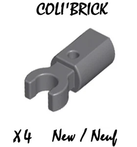 Lego 11090 - 4x Bras Bar holder with clip - Gris / Dark Bluish Gray - NEW NEUF - Imagen 1 de 1