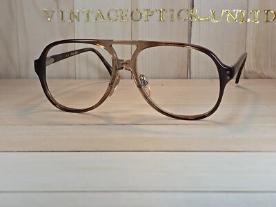 S.M. Big Boy R.P. Marco de gafas de aviador con caparazón de tortuga 3402 vintage Foto 1 de 4