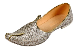 Zapatos étnicos mojari sherwani mo boda india jutti planos para hombre talla 8-12 escalas EE. UU. - Imagen 1 de 7