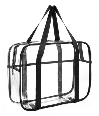 Bolsa de artículos de tocador transparente gruesa transparente bolsa de cosméticos impermeable maquillador artista la... Foto 1 de 4