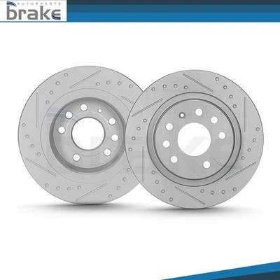 Rotores de freno de disco traseros premium para Saab 9-3 2,0 l tracción delantera 2004 2005 2006 2007 - 2011 Foto 1 de 4