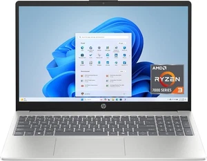 HP 15,6" Touch Ryzen 3 7320U 8GB 128GB Win11 Home S Mode Silber 15-fc0099nr - Bild 1 von 5