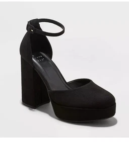 Zapatos de salón A New Day para mujer de 4,25" gruesos de tacón alto con hebilla al tobillo talla 7,5 - Imagen 1 de 5