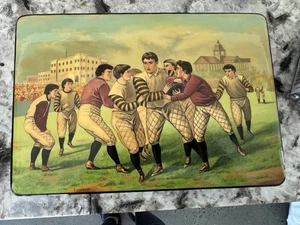 Handbemalte Zigarrenkiste Fußball Rugby - Bild 1 von 3